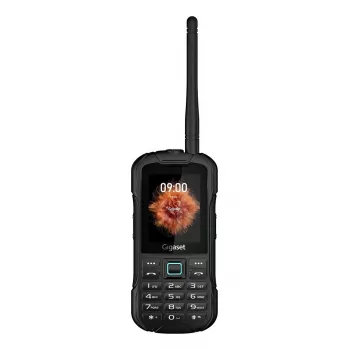 GIGASET GLX 8 ACTIVE melns 6,1 cm 2,4 collu displejs Push-to-talk funkcija 2500 mAh akumulators IP68 2 MP kamera Dual-SIM Bluetooth