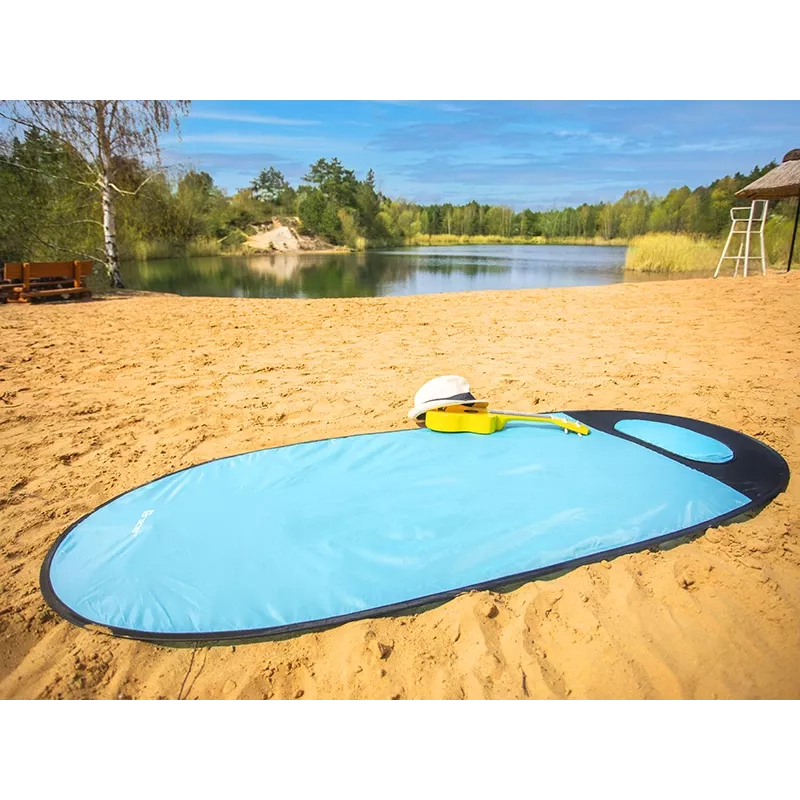 Pludmales paklājiņš TRACER Pop Up 46933 — viegls, pārnēsājams pludmales paklājiņš, zils