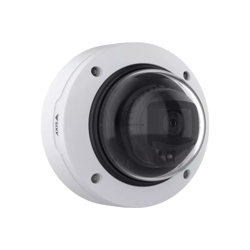 IP kupola drošības kamera AXIS P3277‑LV — 2592×1944 CMOS, 104° HFOV, 30 fps, griestu/sienas montāža, iekštelpām/ārtelpām