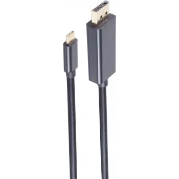 shiverpeaks BS10-62025 DisplayPort kabelis 1 m USB Type-C melns (BS10-62025)