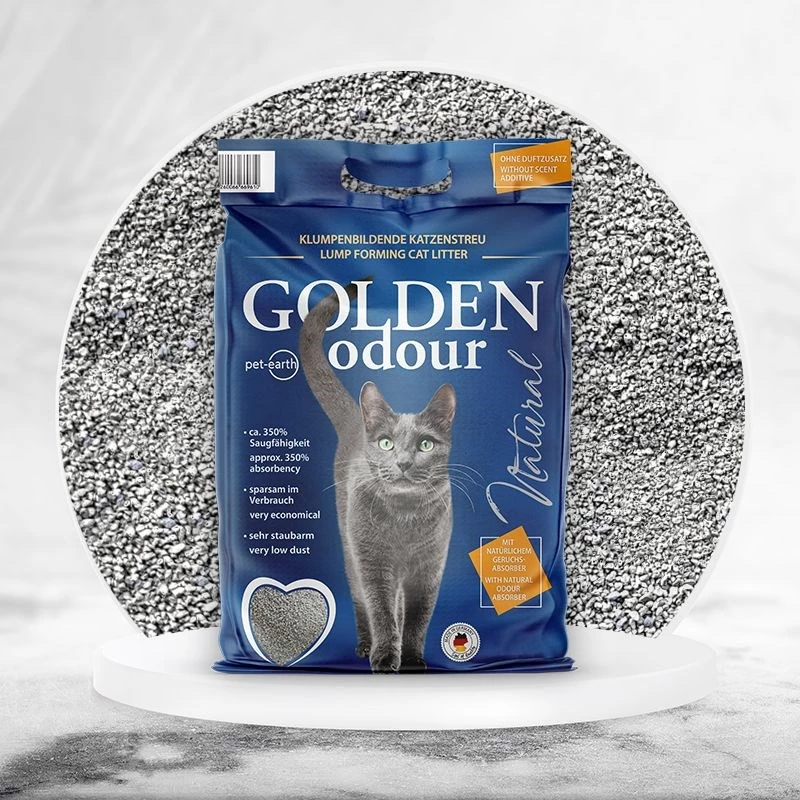 Kaķu pakaiši Golden pelēka 7 kg — salipstoši bentonīta pakaiši, bez putekļiem, smaku novēršana
