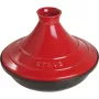 Staub Tajine 28 cm, čuguna gatavošanas trauks, sarkani melna emalja