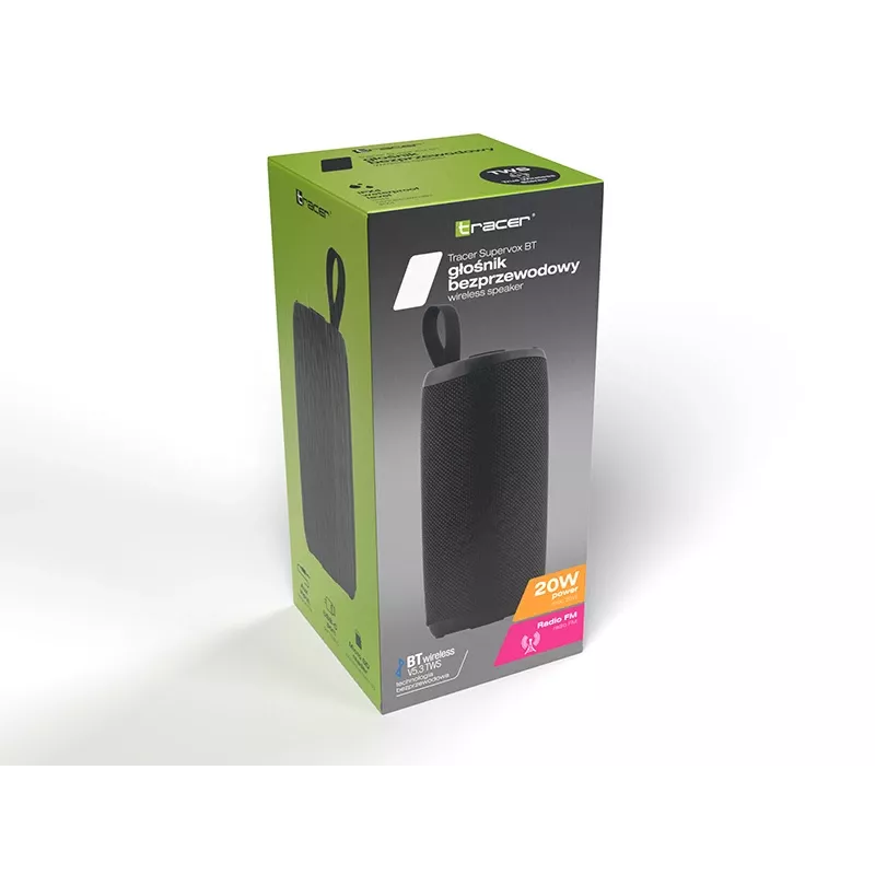 Pārnēsājams Bluetooth skaļrunis TRACER Supervox Melns TRAGLO47686 — bezvadu audio, kompakts dizains