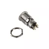 DimasTech vandāļizturīga spiedpoga 19 mm Silverline Dot RGB PD210