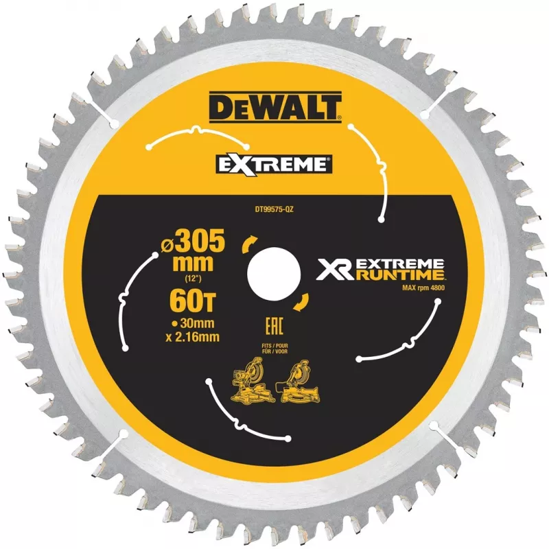 DeWALT DT99575-QZ riņķzāģa asmens 30,5 cm 1 gab.