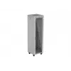 19 collu 42U LANBERG stāvošs statņu skapis 600×600 mm pelēks ar stikla durvīm un LCD (plakanā iepakojumā)