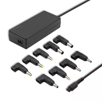 Qoltec 50012 Automātiskais universālais barošanas adapteris 90W | 9 spraudņi | + strāvas kabelis