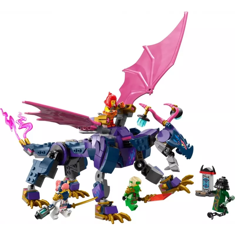 LEGO konstruēšanas rotaļlieta NINJAGO 71842 Rontu the Master Dragon — 381 detaļas, 4 minifigūras, izstādes modelis 130 mm