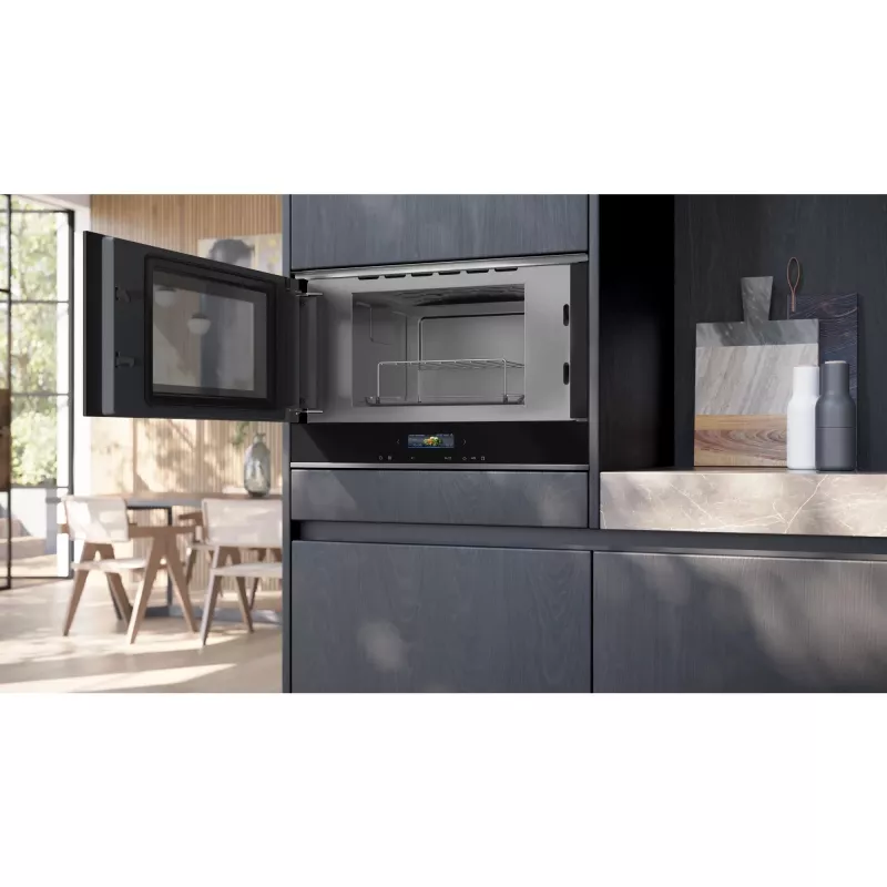Siemens iQ700 BE732L1B1 mikroviļņu krāsns Melna Kombinētā mikroviļņu krāsns Iebūvējams 21 L 900 W