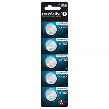 Litija baterija mini everActive CR2025 - blisteris 5 gab.