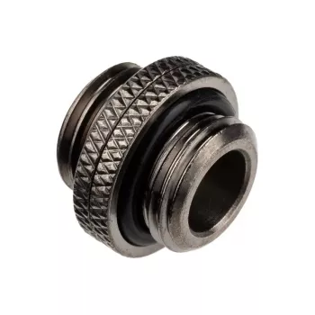 Adapter Alphacool G1/4 AG uz G1/4 AG, metāla leņķa savienojums, melns