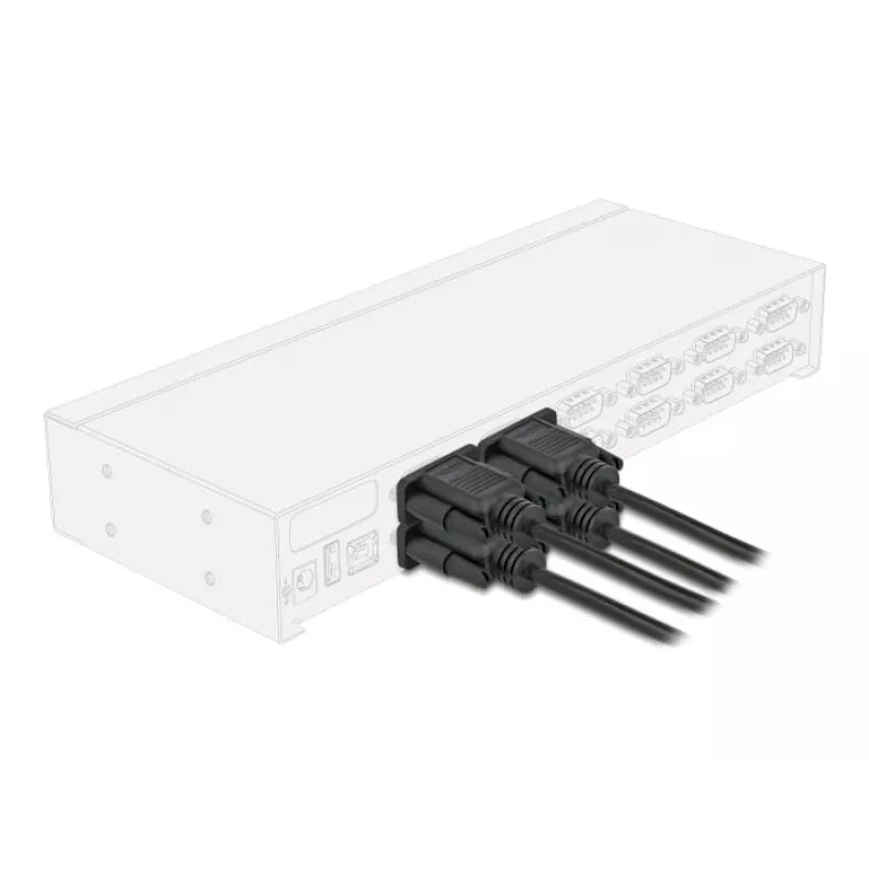 DeLOCK 86822 seriālais kabelis melns 0,5 m DB-9