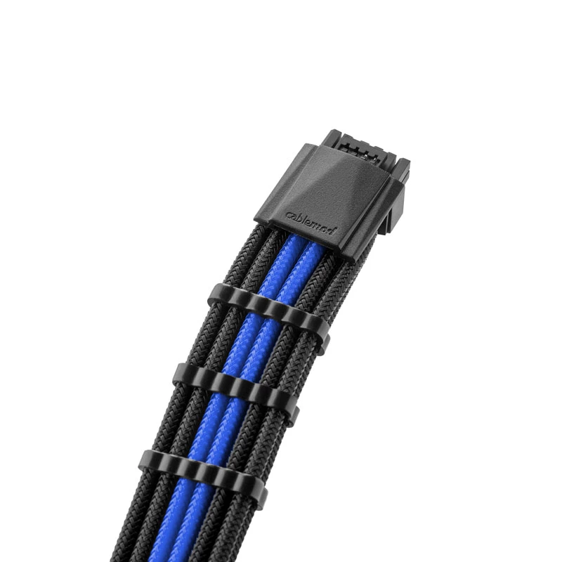 CableMod CableMod PRO ModMesh 12VHPWR kabeļa pagarinātāja komplekts melns/zils — 12VHPWR GPU barošanas pagarinājums