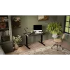 Cama Meble elektriski regulējams galds MOON 121x67 cm, taisnstūra skaidu plātnes virsma, 72–120 cm melns/san sebastian