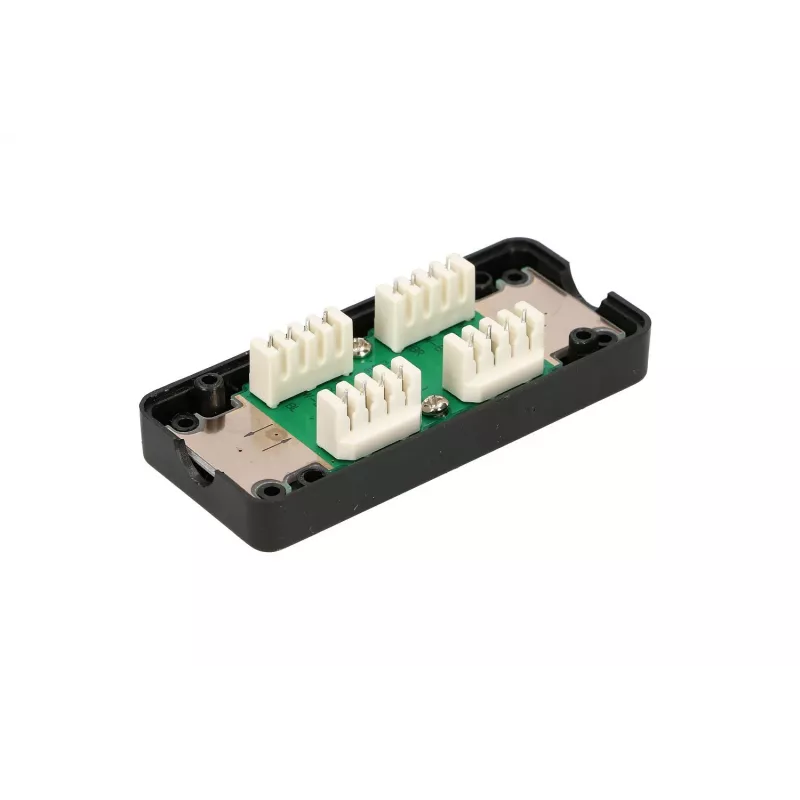 Extralink CAT6 UTP sadales kārba, cilindriskais savienotājs, melna