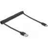 USB kabelis DeLOCK 90133 USB 2.0 0,8 m Melns