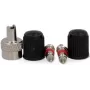 Bicycle Valve Set FISCHER 85492 — 5-piece set including 2 valve inserts