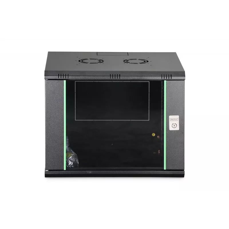 Pie sienas stiprināms skapītis DIGITUS Dynamic-N 9U, 600x450 mm (PxDz), IP20, atslēgas slēdzene, nesamontēts