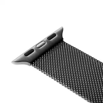 FIXED nomaiņas sietiņa siksna Apple Watch — saderīga ar 42/44/45/46/49 mm (melna)
