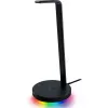 Razer Base Station V2 Chroma, melns, 2 x USB 3.1 porti, 1 x 3.5mm kombinētais ports ar iebūvētu DAC, 7.1 telpiskā skaņa, Razer Chroma™ RGB, alumīnija konstrukcija, neslīdoša pamatne