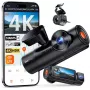 Automašīnas videoreģistrators VANTRUE N4 PRO S 3 kanālu (priekšējais + salona + aizmugurējais), 3840x2160, F/1.8, Wi‑Fi, GPS, 3,19 collu displejs