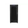 Brīvi stāvošs statīvs LANBERG FF01-6627-12BL 19 collu 27U 600x600 mm stikla durvis, 800 kg ietilpība