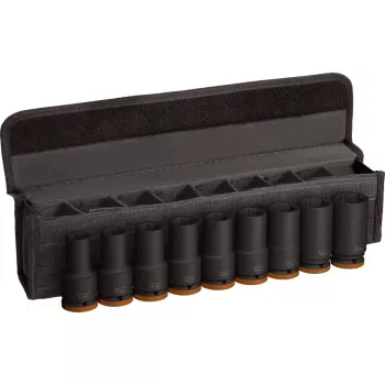 Bosch PRO 3/4 collu uzgriežņu atslēgu komplekts, 9 dziļās ligzdas, melns