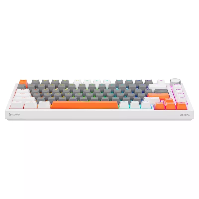 Savio ASTRAL WHITE JADE 3 COLOURS tastatūra Gaming USB QWERTY US International