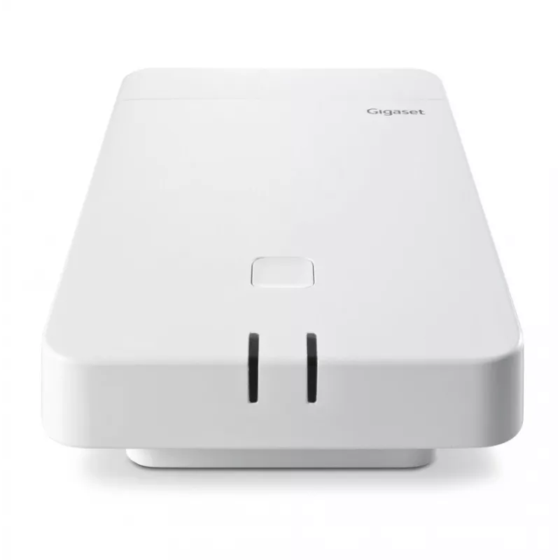 DECT bāzes stacija Gigaset N770 IP Pro — 120 kanāli, HTTPS/SIPS/SRTP/SSL/TLS, iekštelpās 50 m, ārā 300 m, balta