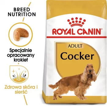Sausā suņu barība Royal Canin Cocker Adult 12 kg — mājputni, 25% olbaltumvielas, 14% tauki