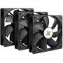 INTER-TECH 88887289 120mm korpusa ventilatori, 3 gab. komplekts, melns