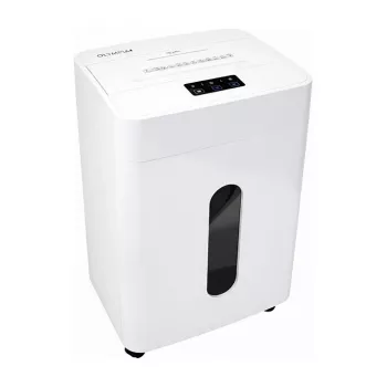 Smalkais smalcinātājs Olympia MC 2508 S — 8 lokšņu šķērsgriezuma papīra smalcinātājs, balts