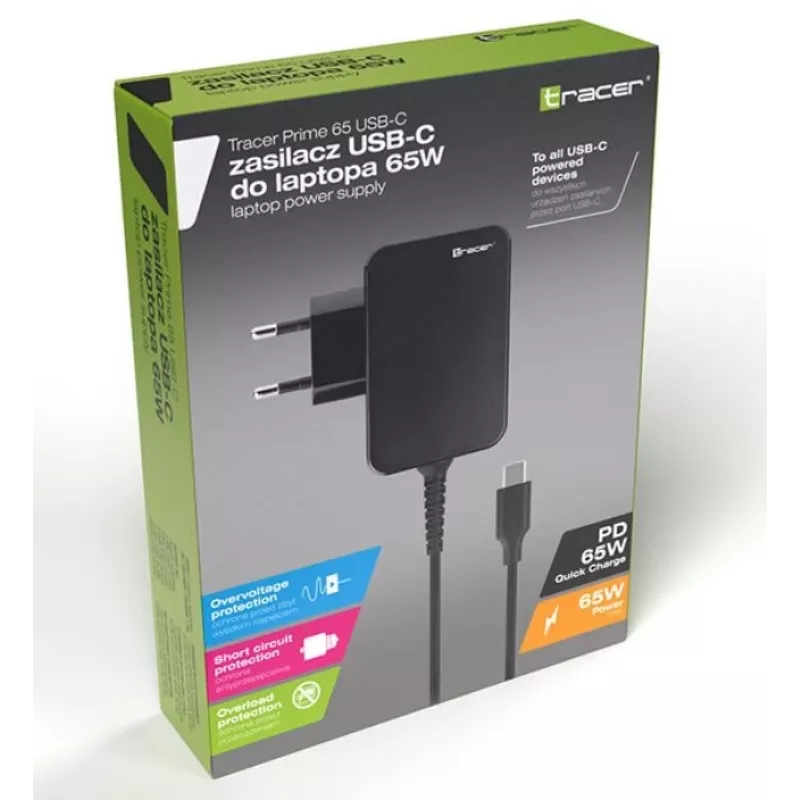 barošanas adapters for Notebook Prime 65W USB C