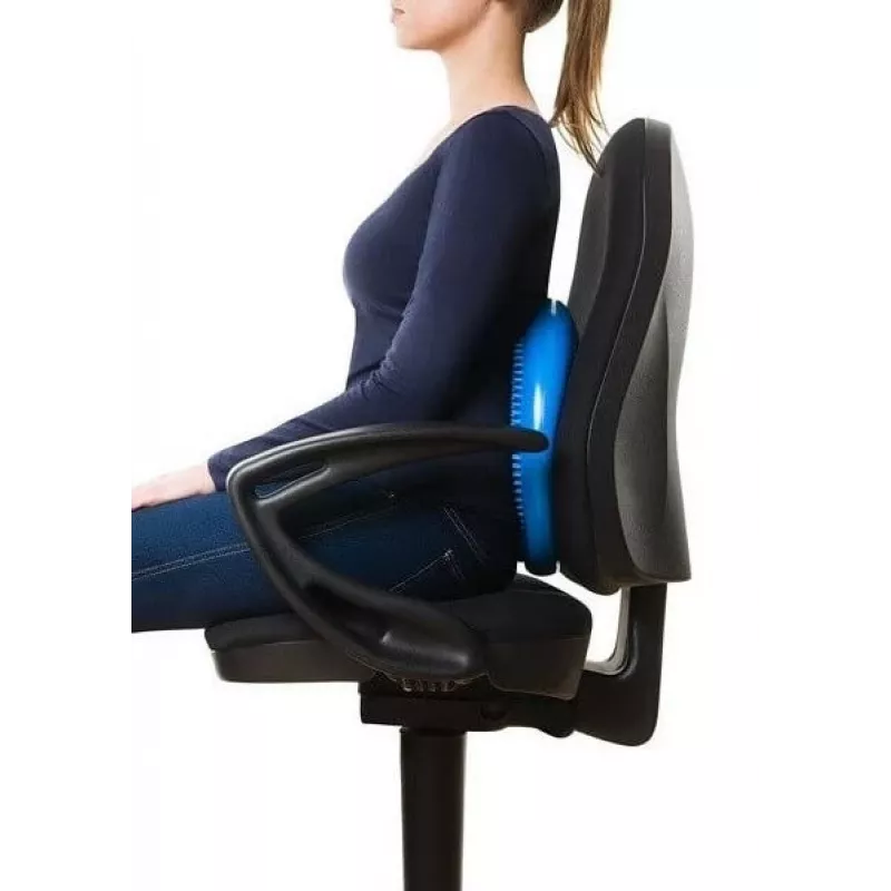Piepūšams stabilitātes spilvens MDH Sensory Balance Disc DRQM3C0CHXUXP, zils, PVC, Ø350 mm, augstums 60 mm, maks. slodze 200 kg, ar cilnēm