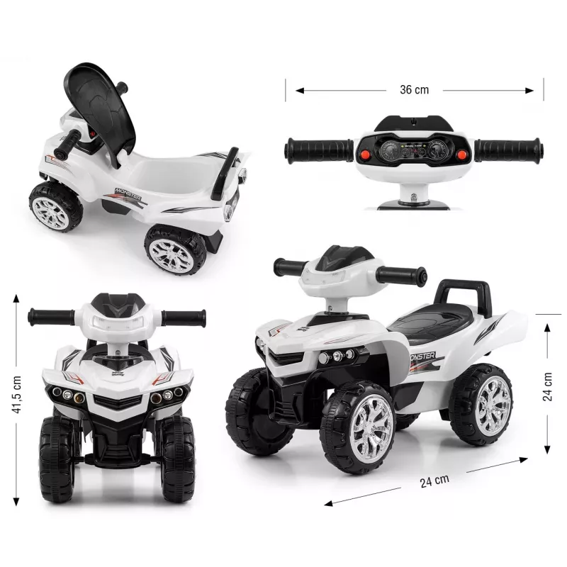Braucamā rotaļlieta milly mally Vehicle Monster balta — modelis 5694