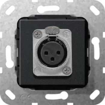 GIRA XLR ligzda D sērijas ieliktnis melns matēts 566710 (566710)