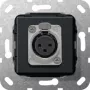 GIRA XLR ligzda D sērijas ieliktnis melns matēts 566710 (566710)