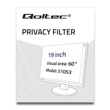 Qoltec 51053 displeja privātuma filtrs 48.3 cm (19) monitors