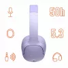 Austiņas MANTA HDP1001PU Rytmo Elegance violeta virsgalvas, vadu, modelis HDP1001PU