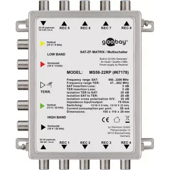 Wentronic 67178 tīkla ierīce sudraba krāsā