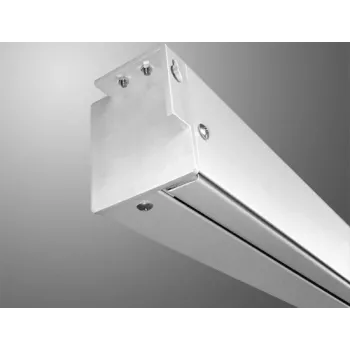 Projekcijas ekrāns AVTEK Video Electric 240 4:3 — skatāmais laukums 235×176,2 cm, kopējie izmēri 240×200 cm, elektrisks ar tālvadību, griestu/sienas stiprinājums