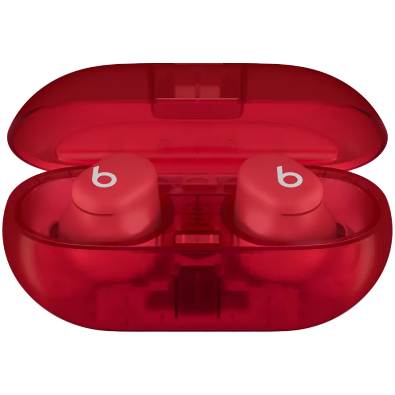 Beats Solo Buds - patiesi bezvadu austiņas - caurspīdīgi sarkanas, modelis A3151 A3150 A3152