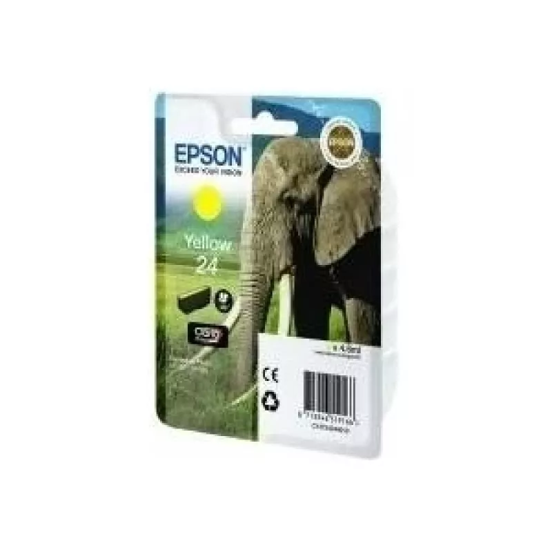 Epson Elephant Singlepack dzeltena 24 Claria Photo HD tinte, dzeltena, pigmenta tintes, 1 gab.