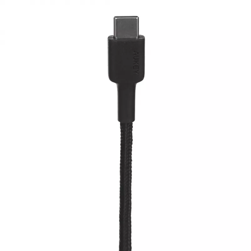 USB A uz USB-C kabelis AUKEY CB-CD30 0,9 m — melns, pīts, USB PD 3.0, 0,48 Gbit/s