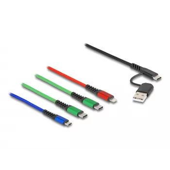 USB kabelis DeLOCK 87035 1.2 m USB 2.0 USB A USB C Micro USB-B Lightning