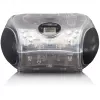 Portatīvs radio CD atskaņotājs Lenco SCD-24TR — FM, 4 W izejas jauda, LCD, teleskopiskā antena, maiņstrāva/līdzstrāva, 6×C baterijas