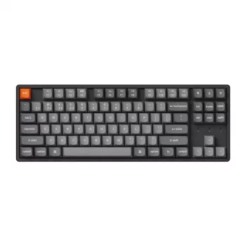 Keychron K8 Max tastatūra universāla USB RF bezvadu Bluetooth melna 87 taustiņi RGB LED