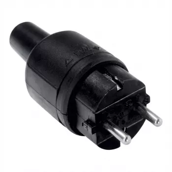 Bachmann 913.171 elektrības strāvas kontaktdakša melna