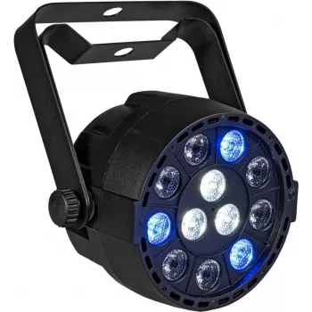 LED par gaisma EUROLITE AKKU Mini PARty RGBW Spot MK2 — ar baterijām darbināma, RGBW krāsu sajaukšana