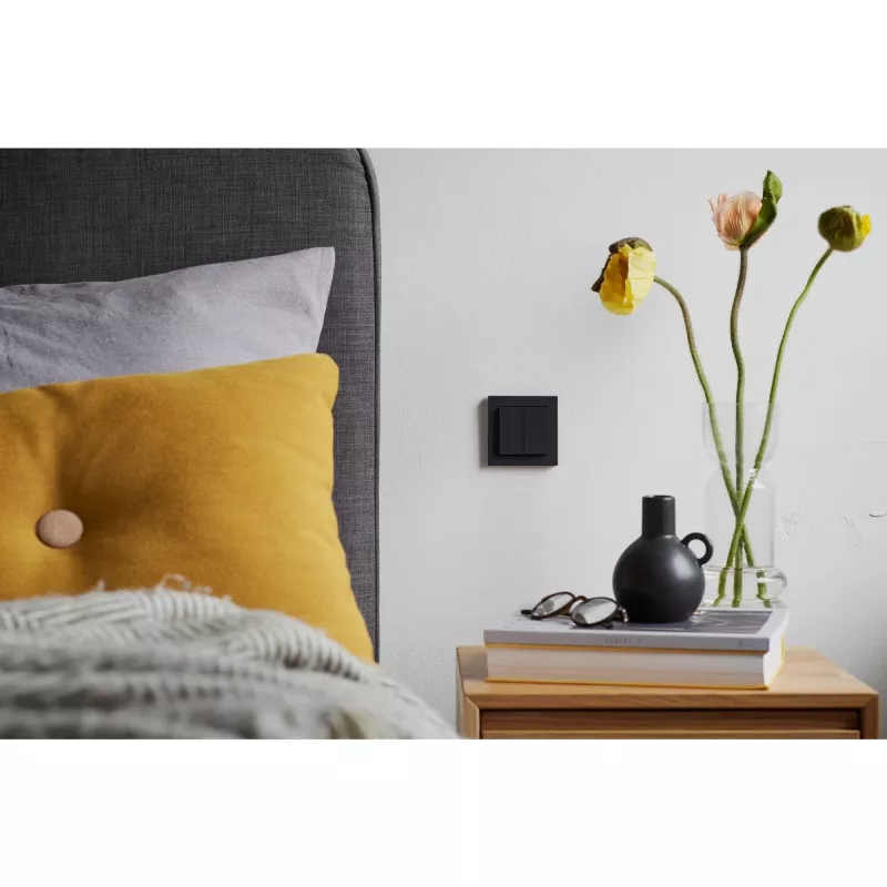 Light Switch Senic Friends of Hue Polycarbonate Melns Wireless Lever